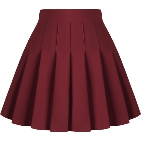 High Waist Pleated Mini Skater Skirt Tennis School Uniform Cheer Outfit - Picture 1 of 5